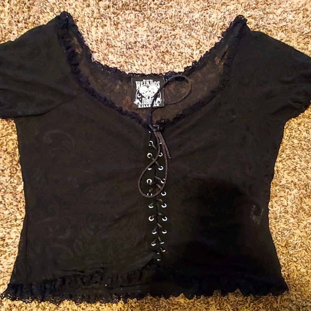 Mesh Burnout Top